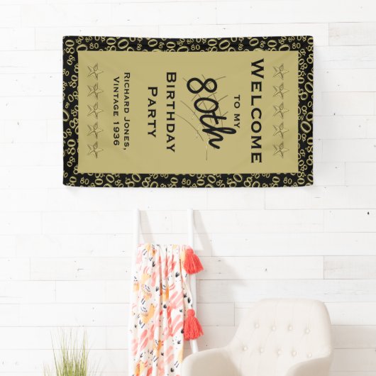 Personalisatie: Welkom bij mijn 80e verjaardag Spandoek (Insitu)