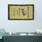 Personalisatie: Welkom bij mijn 80e verjaardag Spandoek (Beurs)