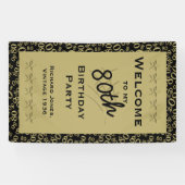 Personalisatie: Welkom bij mijn 80e verjaardag Spandoek (Horizontaal)