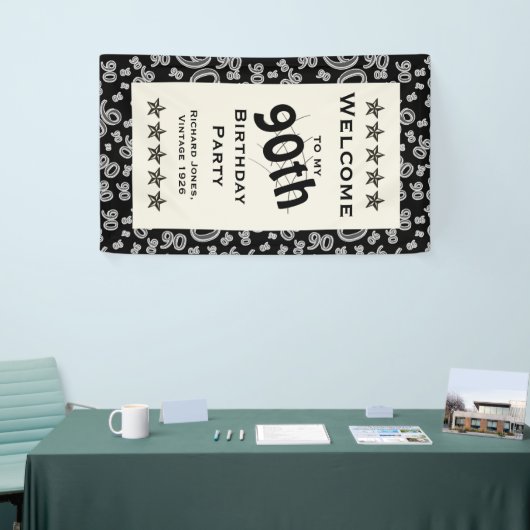 Personalisatie: Welkom bij mijn 90e verjaardag Spandoek (Beurs)
