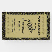 Personalisatie: Welkom op de 70ste verjaardag van  Spandoek (Horizontaal)