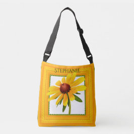 Personalisatie:  Yellow Black-Eyed Susan Photograp Crossbody Tas