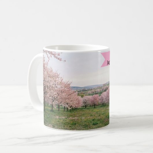 Personalise Aesthetics Sakura Japan Travel 2026 Koffiemok (Voorkant links)