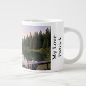 Personalise Alps Mountain Lake Nature Landscape Grote Koffiekop (Rechts)