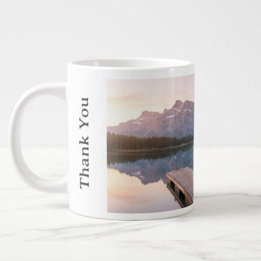 Personalise Alps Mountain Lake Nature Landscape Grote Koffiekop (Links)