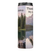 Personalise Alps Mountain Lake Nature Landscape Thermosbeker (Achterkant)