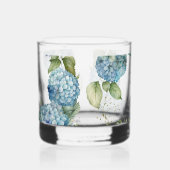 Personalise Bridal Shower Blue Hydrangeas Whisky Glas (Links)