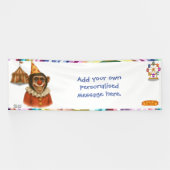 Personalise: Chester the chimp clown Spandoek (Horizontaal)