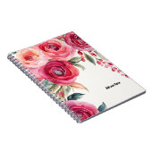 PERSONALISE Geschilderde Rozen Notitieboek (Rechterzijde)