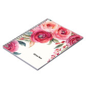 PERSONALISE Geschilderde Rozen Notitieboek (Linkerzijde)