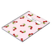 PERSONALISE Kersen Fruit Patroon Notitieboek (Linkerzijde)