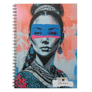 PERSONALISE Modern Pop Art Wees Dapper Portret Notitieboek