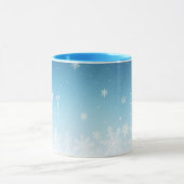 personalise name snowflake winter cold vibe mug  mok (Midden)