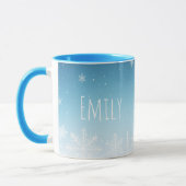 personalise name snowflake winter cold vibe mug  mok (Links)