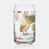 Personalise: Pierre pelican's brilliant beak Blikvorm Glas (Achterkant)