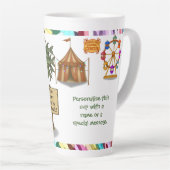 Personalise: Pierre pelican's brilliant beak Latte Mok (Rechterhoek)