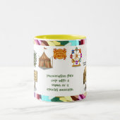 Personalise: Pierre pelican's brilliant beak Tweekleurige Koffiemok (Center)