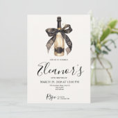 Personalised 18th Champagne Birthday Invitation Kaart (Staand voorkant)