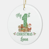 Personalised 1st Christmas Tree Decoration  Keramisch Ornament (Links)