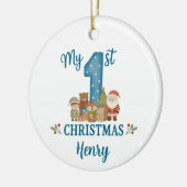 Personalised 1st Christmas Tree Decoration  Keramisch Ornament (Links)
