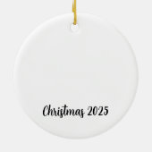 Personalised 1st Christmas Tree Decoration  Keramisch Ornament (Achterkant)