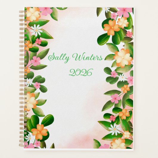 Personalised 2026 Floral Planner (Voorkant)