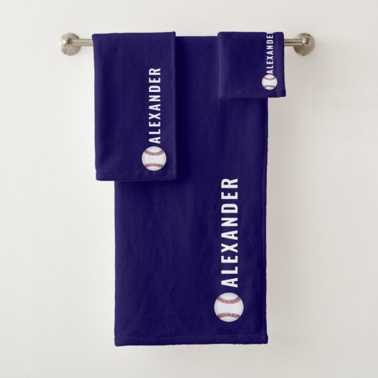 Personalised 3-Piece Sports Towel & Flannel Set | Bad Handdoek (Insitu)