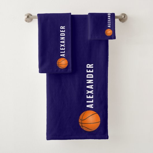 Personalised 3-Piece Sports Towel & Flannel Set | Bad Handdoek (Insitu)