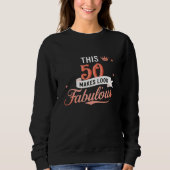 Personalised 50th Birthday Sweatshirt for Women (Voorkant)