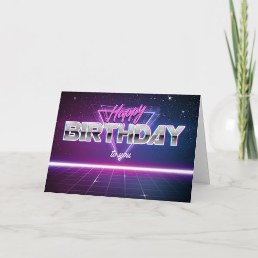 Personalised 80s Birthday Card Kaart (Voorkant)