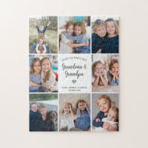 Personalised 8 Photo Collage Grandparents Modern
