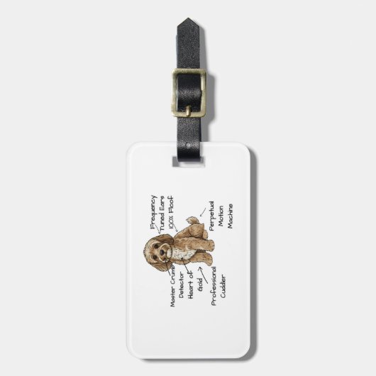 Personalised Anatomy of a Cockapoo Bagagelabel (Voorkant verticaal)