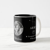 Personalised Aries Zodiac Constellation Coffee Mug Tweekleurige Koffiemok (Voorkant rechts)