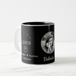 Personalised Aries Zodiac Constellation Coffee Mug Tweekleurige Koffiemok