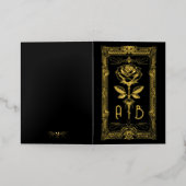 Personalised Art Deco Gold Foil Rose Card Folie Wenskaart (Buiten Laag)