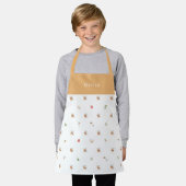 Personalised Autumnal Botanical Fall Pattern Apron Schort (Gedragen)