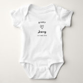 Personalised Baby Announcement, Pregnancy Reveal Romper (Voorkant)