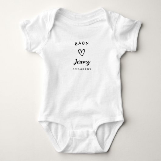 Personalised Baby Announcement, Pregnancy Reveal  Romper (Voorkant)