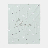 Personalised baby blanket, Floral baby gift Fleece Deken (Voorkant)