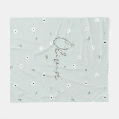 Personalised baby blanket, Floral baby gift Fleece Deken (Voorkant (Horizontaal))