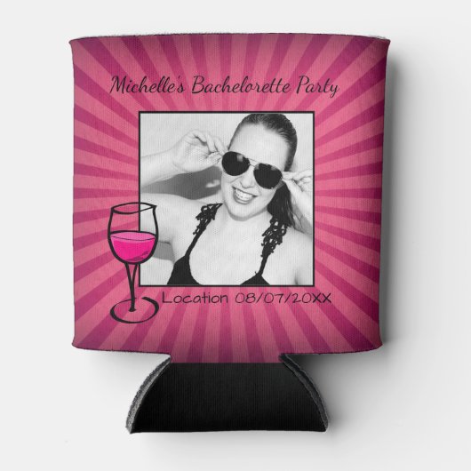 Personalised Bachelorette Custom Photo Frame Blikjeskoeler (Voorkant)