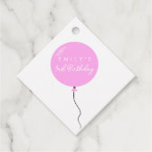 Personalised Balloon Party birthday christening  Bedankjes Labels (Voorkant)