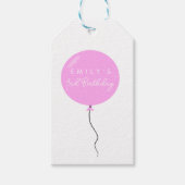 Personalised Balloon Party birthday christening Cadeaulabel (Voorkant)