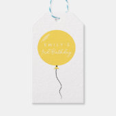 Personalised Balloon Party birthday christening Cadeaulabel (Voorkant)