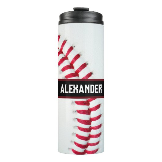 Personalised Baseball Water Bottle With Name Thermosbeker (Voorkant)
