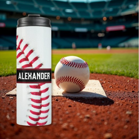 Personalised Baseball Water Bottle With Name Thermosbeker