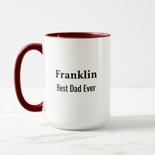 Personalised Best Dad Ever Monogrammed  Mok (Links)