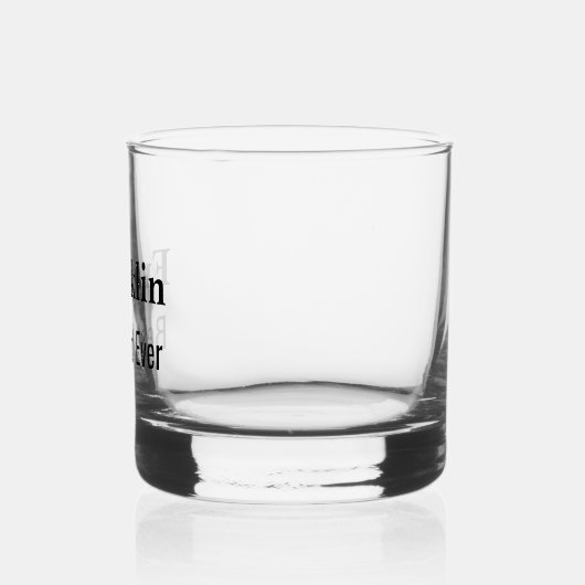 Personalised Best Dad Ever Monogrammed  Whisky Glas (Links)