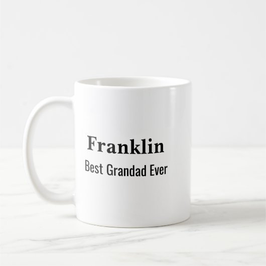 Personalised Best Grandad Ever Monogrammed  Koffiemok (Links)