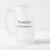 Personalised Best Grandad Ever Monogrammed  Matglas Bierpul (Links)